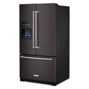 Kitchenaid® 26.8 Cu. Ft. Standard-Depth French Door Refrigerator with Exterior Ice and Water Dispenser KRFF577KBS