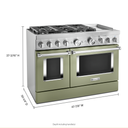 KitchenAid® 48'' Smart Commercial-Style Dual Fuel Range with Griddle KFDC558JAV