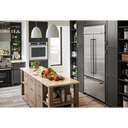 Kitchenaid® 24.2 Cu. Ft. 42 Width Built-In Stainless French Door Refrigerator with Platinum Interior Design KBFN502ESS