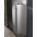 Kitchenaid® 24.2 Cu. Ft. 42" Width Built-In Stainless French Door Refrigerator with Platinum Interior Design KBFN502ESS
