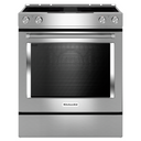 Kitchenaid® 30-Inch 4-Element Electric Downdraft Slide-In Range KSEG950ESS