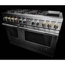 Jennair® RISE™ 48 Dual-Fuel Professional-Style Range with Chrome-Infused Griddle and Steam Assist JDSP548HL