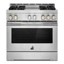 Jennair® 36" RISE™ Gas Professional-Style Range with Chrome-Infused Griddle JGRP536HL