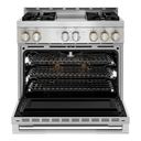 Jennair® 36 RISE™ Gas Professional-Style Range with Chrome-Infused Griddle JGRP536HL