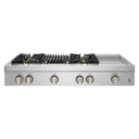 Jennair® 48" RISE™ Gas Professional-Style Rangetop with Chrome-Infused Griddle and Gas Grill JGCP748HL