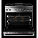 Jennair® RISE™ 36 Dual-Fuel Professional Range with Chrome-Infused Griddle and Steam Assist JDSP536HL