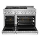 Jennair® 48" NOIR™ Gas Professional-Style Range with Chrome-Infused Griddle and Infrared Grill JGRP748HM
