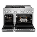 Jennair® NOIR™ 48 Gas Professional-Style Range with Chrome-Infused Griddle and Grill JGRP748HM