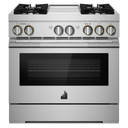 Jennair® RISE™ 36 Dual-Fuel Professional Range with Chrome-Infused Griddle JDRP536HL