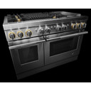 Jennair® RISE™ 48" Dual-Fuel Professional Range with Chrome-Infused Griddle and Gas Grill JDRP748HL
