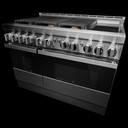 Jennair® 48" NOIR™ Gas Professional-Style Range with Chrome-Infused Griddle JGRP548HM