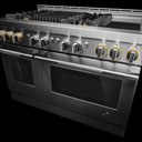 Jennair® 48" RISE™ Gas Professional-Style Range with Chrome-Infused Griddle and Infrared Grill JGRP748HL