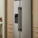Kitchenaid® 28.7 Cu. Ft. Side-by-Side Refrigerator with Exterior Ice and Water Dispenser in PrintShield™ Finish KRSF536RPS