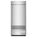 Kitchenaid® 20.8 Cu. Ft. 36" Built-In Bottom Mount Refrigerator with Platinum Interior KBBR336SPS