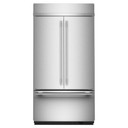 Kitchenaid® 24.2 Cu. Ft. 42"" Built-In French Door Bottom Mount Refrigerator with Platinum Interior KBFN542SPS