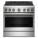 KitchenAid® 36-Inch 6 Burner Commercial-Style Gas Range with No Preheat Air Fry Mode KFGS936SSS