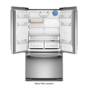 Kitchenaid® 20 Cu. Ft. 36-Inch Counter-Depth French Door Refrigerator with Internal Water Dispenser KRFC136SPS