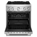 KitchenAid® 30-Inch 4 Burner Commercial-Style Dual Fuel Range with No Preheat Air Fry Mode KFDS930SSS