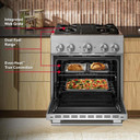 KitchenAid® 30-Inch 4 Burner Commercial-Style Dual Fuel Range with No Preheat Air Fry Mode KFDS930SSS