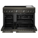 KitchenAid® 48-Inch 6-Element Induction Freestanding Commercial-Style Range with Griddle KFID948SBE