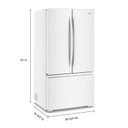 Whirlpool® 36-inch Wide True Counter Depth 3-Door French Door Refrigerator - 24 cu. ft. WRFC3036RW