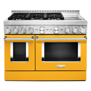 KitchenAid® 48'' Smart Commercial-Style Gas Range with Griddle KFGC558JYP