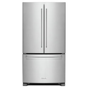 Kitchenaid® 25 Cu. Ft. 36-Width Standard Depth French Door Refrigerator with Interior Dispense KRFF305ESS