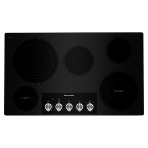 Kitchenaid® 36 Electric Cooktop with 5 Elements and Knob Controls KCES556HBL