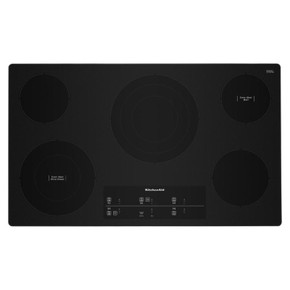 Kitchenaid® 36" Electric Cooktop with 5 Elements and Touch-Activated Controls KCES956KSS