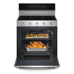 Whirlpool® 30-inch Smart Gas Range with True Convection, Steam/Self Cleaning, Rapid Preheat 5.3 CuFt Capacity WFGS7530RZ