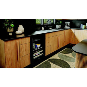 Kitchenaid® 24" Beverage Center with Glass Door and Wood-Front Racks KUBR524SBE