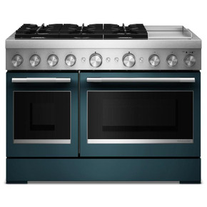 Kitchenaid® 48-Inch 6 Burner Commercial-Style Dual Fuel Range with Griddle KFDD948SAG