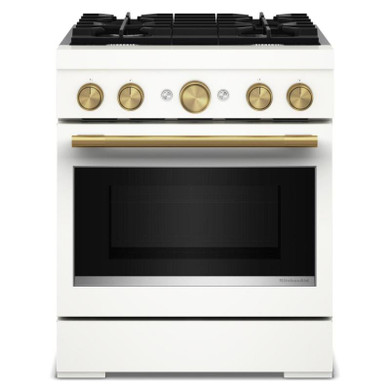 KitchenAid® 30-Inch 4 Burner Commercial-Style Dual Fuel Range with No Preheat Air Fry Mode KFDS930SPL