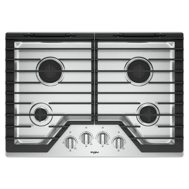Whirlpool® 30-inch Gas Cooktop with EZ-2-Lift™ Hinged Cast-Iron Grates WCG55US0HS