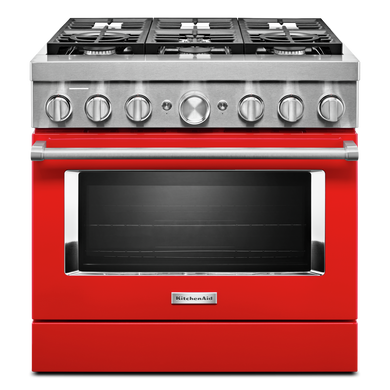 KitchenAid® 36'' Smart Commercial-Style Dual Fuel Range with 6 Burners KFDC506JPA