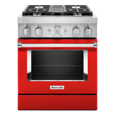 KitchenAid® 30'' Smart Commercial-Style Dual Fuel Range with 4 Burners KFDC500JPA