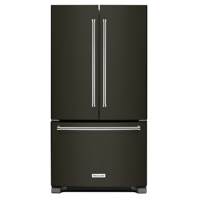 Kitchenaid® 25 Cu. Ft. 36-Width Standard Depth French Door Refrigerator with Interior Dispense and PrintShield™ Finish KRFF305EBS