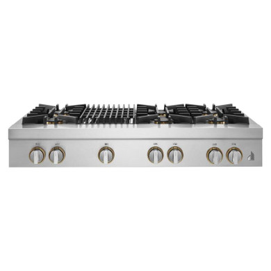 Jennair® 48" RISE™ Gas Professional-Style Rangetop with Gas Grill JGCP648HL