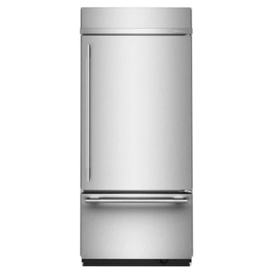 Kitchenaid® 20.8 Cu. Ft. 36" Built-In Bottom Mount Refrigerator with Platinum Interior KBBR336SPS