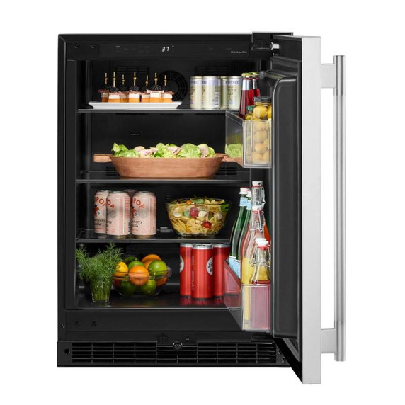 Kitchenaid® 24" Undercounter Refrigerator with Stainless Steel Door KURR124SSB