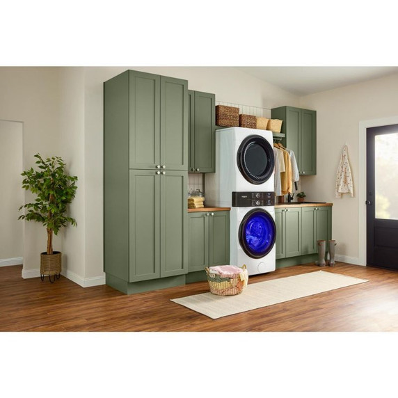 Whirlpool® Smart ENERGY STAR® Front Load Laundry Tower 5.2 cu. ft. IEC Washer & 7.4 cu. ft. Electric Dryer with UV Clean Technology and FreshFlow™ Vent System YWEF5727TW