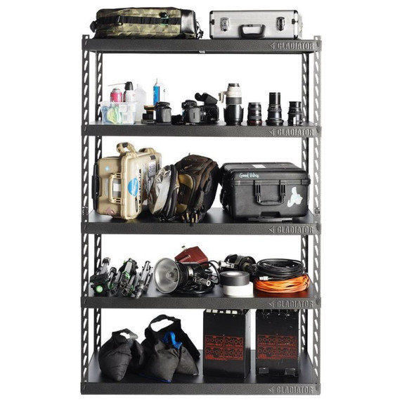 Gladiator® 48" (121.9 cm) Wide EZ Connect Rack with Five 24" (61 cm) Deep Shelves YGRK485XGG