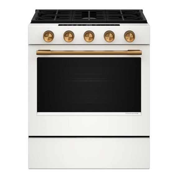 Kitchenaid® 5.0 Cu. Ft. Smart Slide-in Gas Range with Convection Cooking Modes and 2-in-1 Burner KSGS530SPL