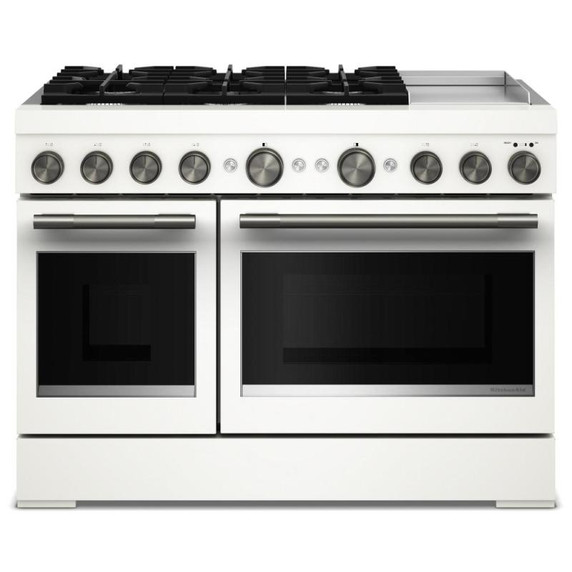 KitchenAid® 48-Inch 6 Burner Commercial-Style Dual Fuel Range with Griddle KFDD948SPL
