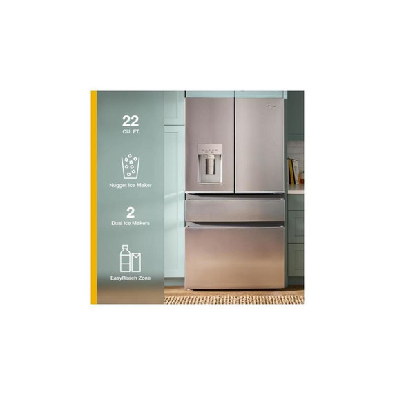 Whirlpool® 36-inch True Counter Depth 4-Door French Door Refrigerator with Nugget Ice - 22 cu. ft. WRMC7436TV