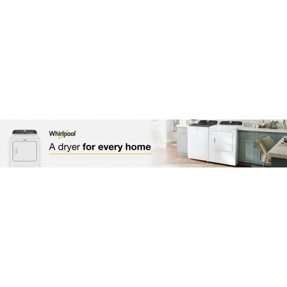 7.0 Cu. Ft. Whirlpool® Top Load Gas Dryer with Moisture Sensor WGD6150PW