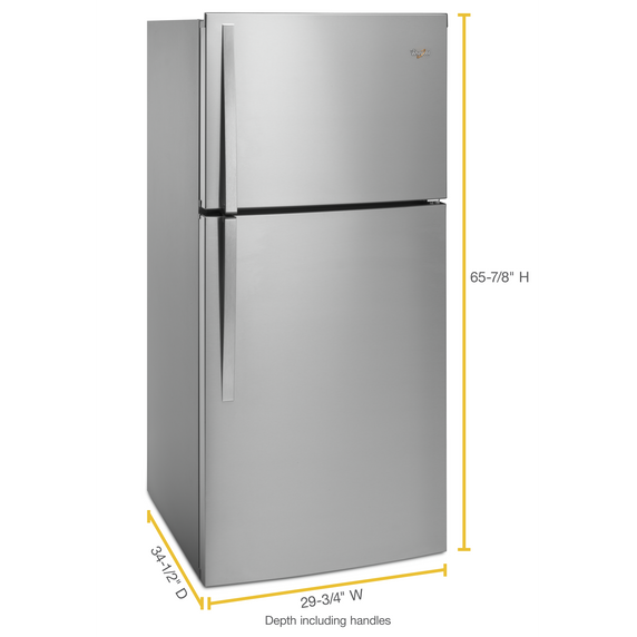 Whirlpool® 30-inch Wide Top Freezer Refrigerator - 19 Cu. Ft. WRT519SZDM