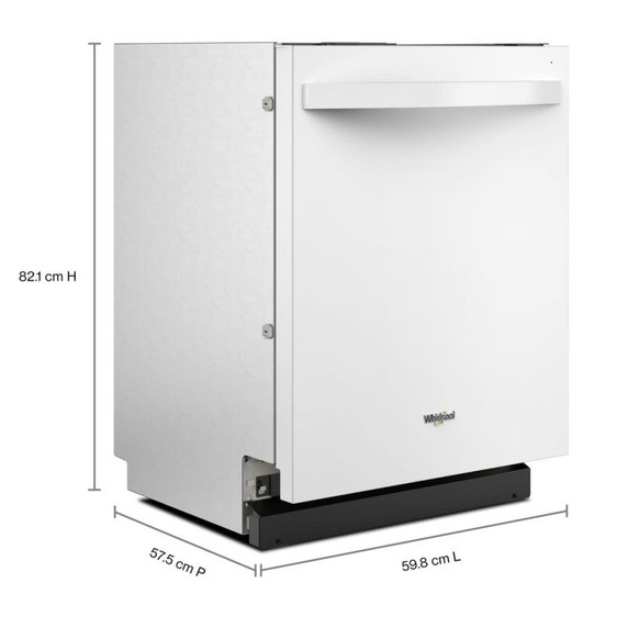 Whirlpool® 44 dBA Dishwasher Flush with Cabinets with 3rd Rack WDT550SAPW