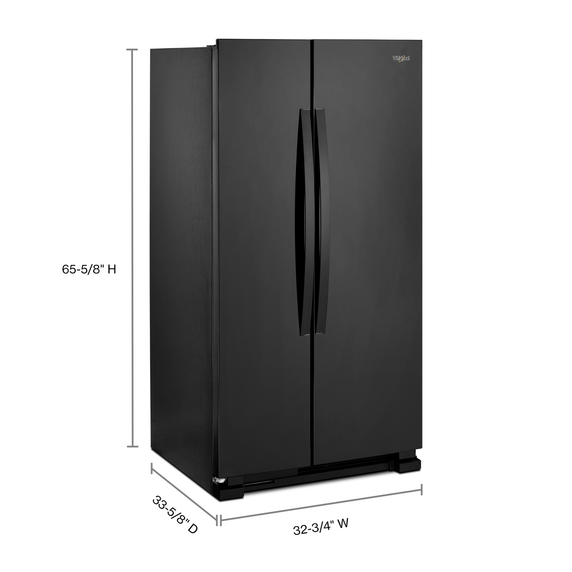 Whirlpool® 33-inch Wide Side-by-Side Refrigerator - 22 cu. ft. WRS312SNHB