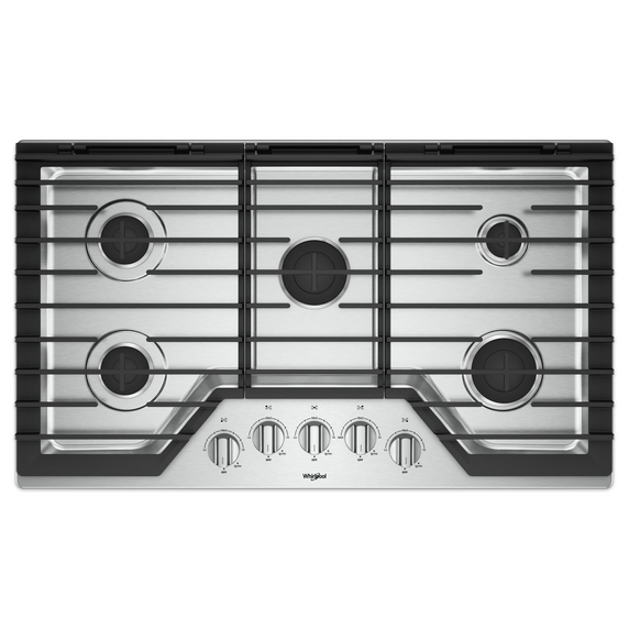 36-inch Gas Cooktop with EZ-2-Lift™ Hinged Cast-Iron Grates WCG55US6HS